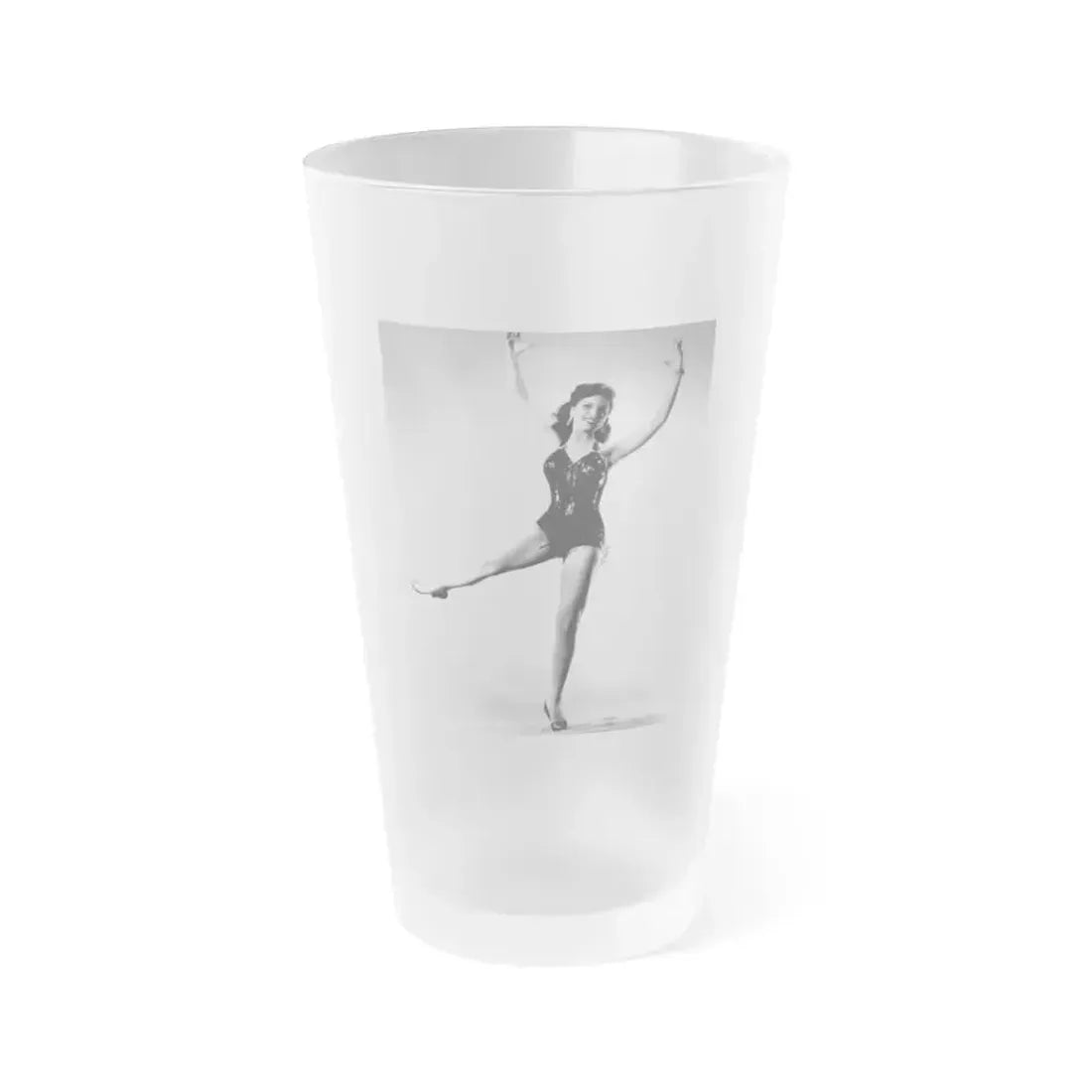 Debra Paget #550 (Vintage Female Icon) Frosted Pint Glass 16oz 16oz Frosted - Go Mug Yourself