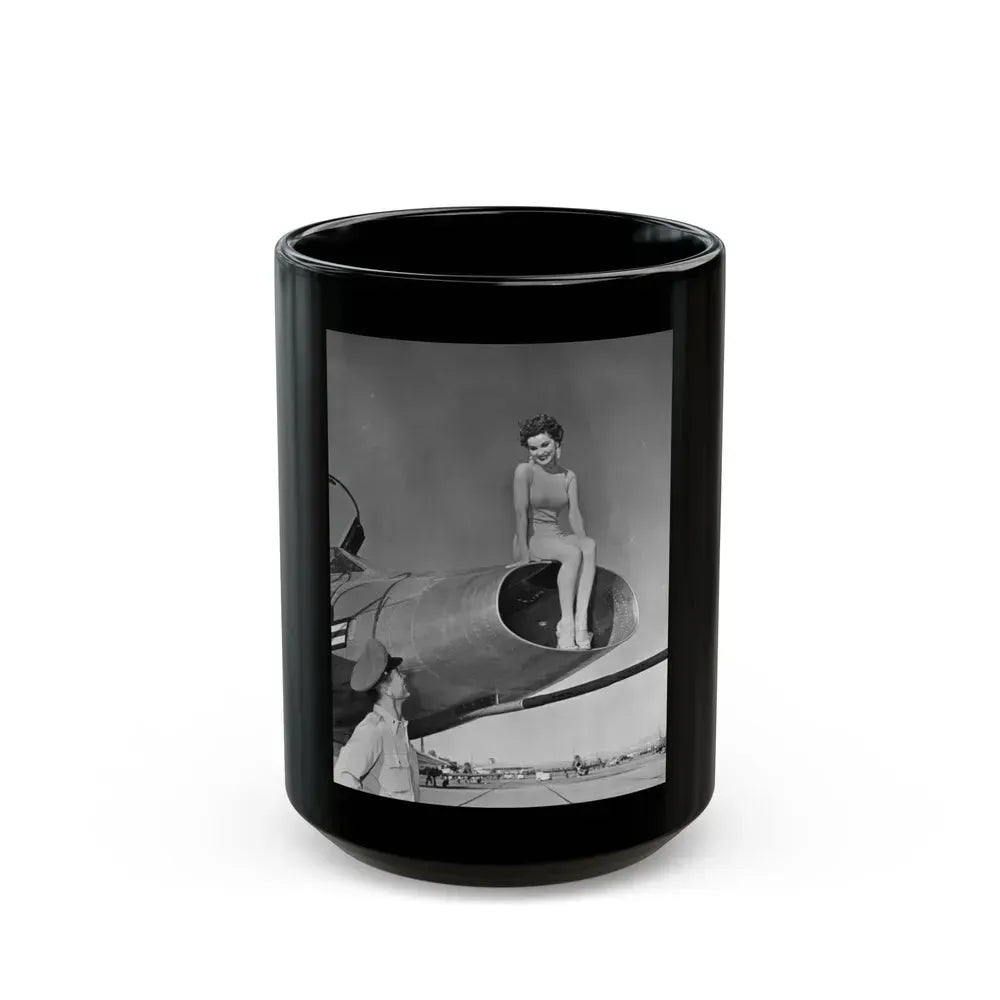 Debra Paget #556 (Vintage Female Icon) Black Coffee Mug 15oz - Go Mug Yourself