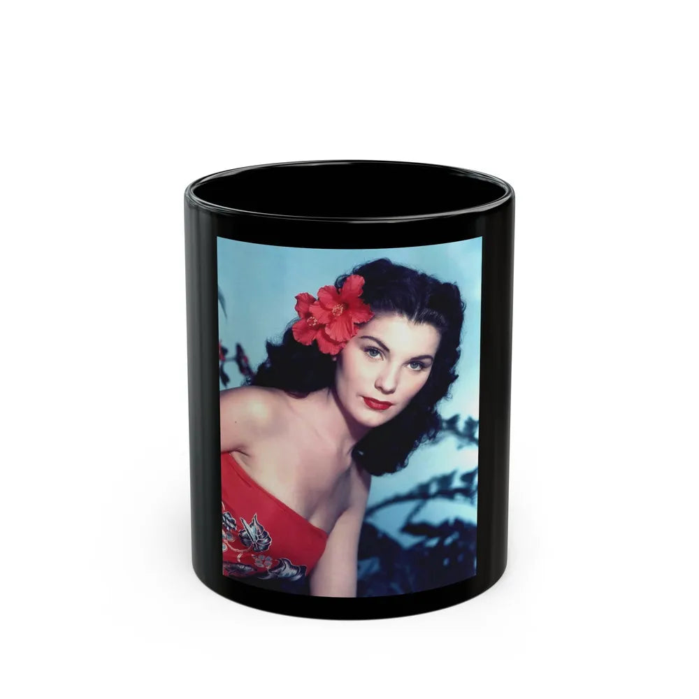 Debra Paget #56 (Vintage Female Icon) Black Coffee Mug-11oz-Go Mug Yourself