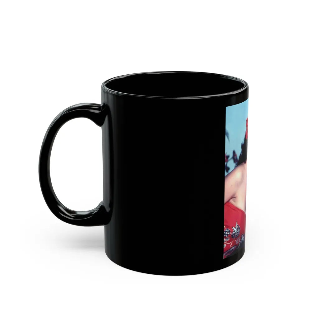 Debra Paget #56 (Vintage Female Icon) Black Coffee Mug-Go Mug Yourself