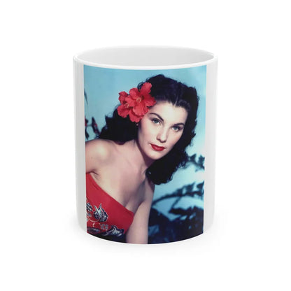 Debra Paget #56 (Vintage Female Icon) White Coffee Mug-11oz-Go Mug Yourself