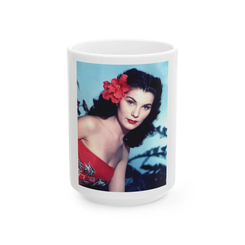 Debra Paget #56 (Vintage Female Icon) White Coffee Mug-15oz-Go Mug Yourself