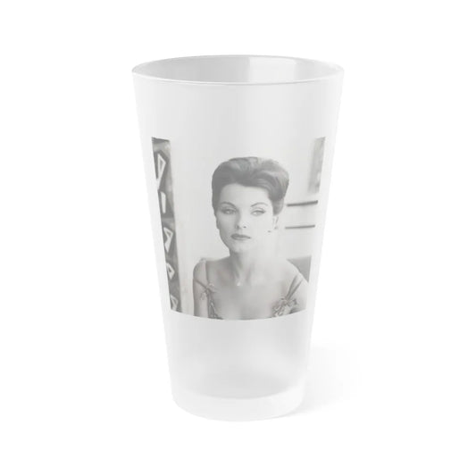 Debra Paget #572 (Vintage Female Icon) Frosted Pint Glass 16oz-16oz-Frosted-Go Mug Yourself