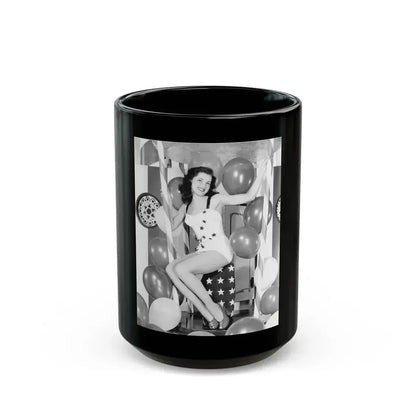 Debra Paget #588 (Vintage Female Icon) Black Coffee Mug 15oz - Go Mug Yourself