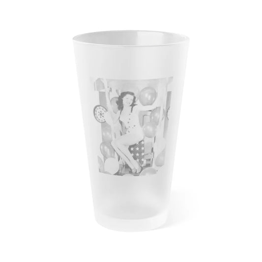 Debra Paget #588 (Vintage Female Icon) Frosted Pint Glass 16oz-16oz-Frosted-Go Mug Yourself