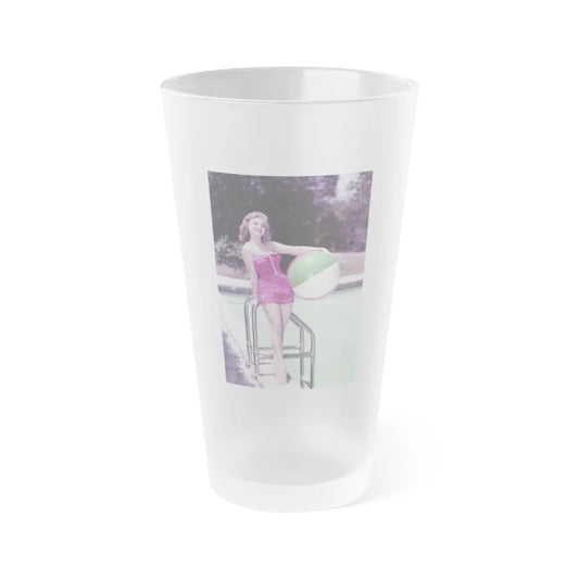 Debra Paget #590 (Vintage Female Icon) Frosted Pint Glass 16oz-16oz-Frosted-Go Mug Yourself