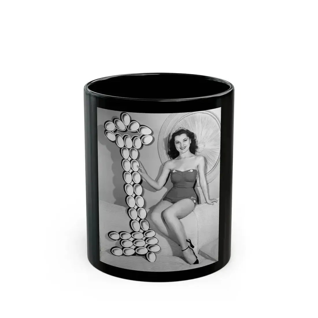 Debra Paget #599 (Vintage Female Icon) Black Coffee Mug 11oz - Go Mug Yourself