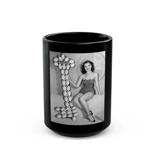Debra Paget #599 (Vintage Female Icon) Black Coffee Mug 15oz - Go Mug Yourself