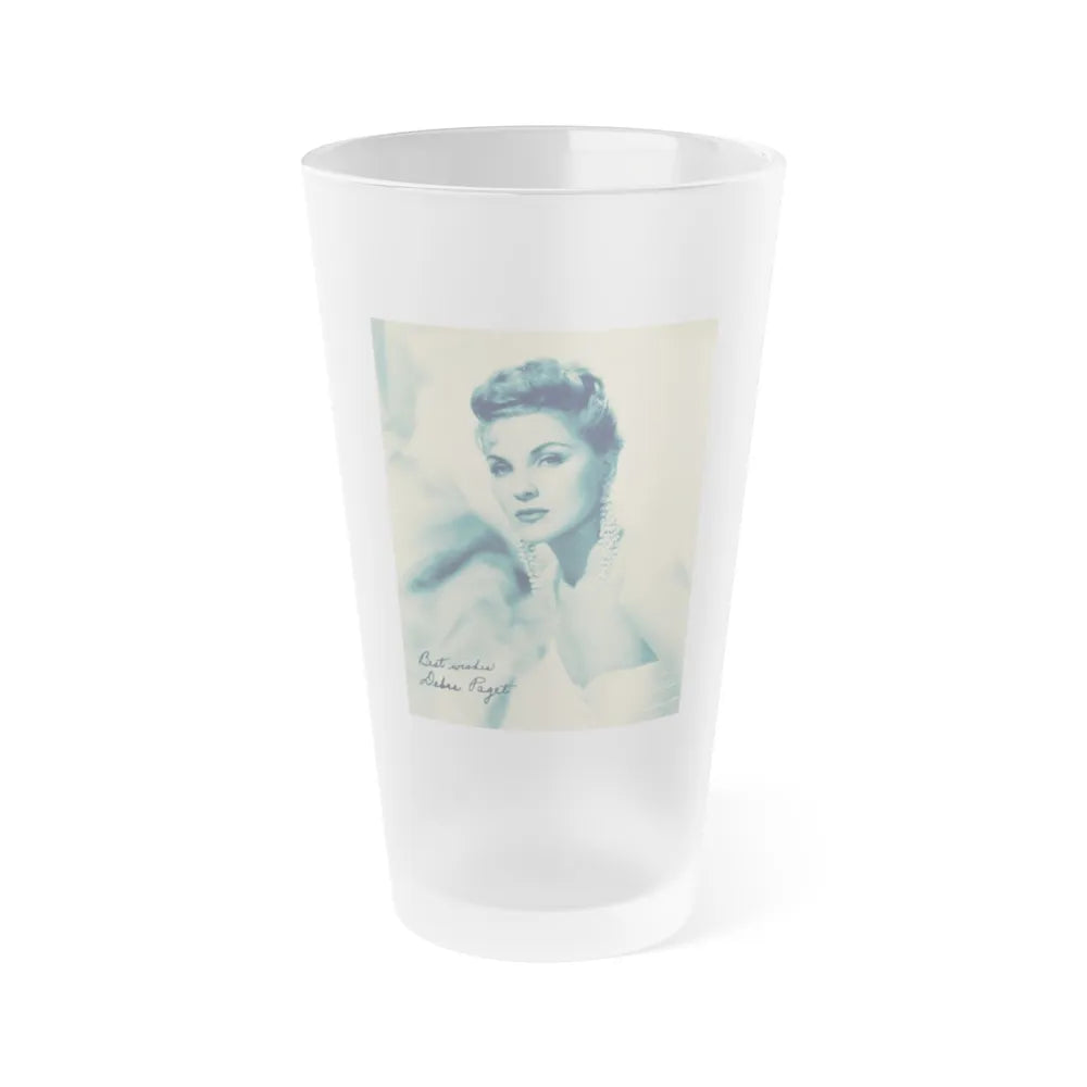 Debra Paget #605 (Vintage Female Icon) Frosted Pint Glass 16oz-16oz-Frosted-Go Mug Yourself