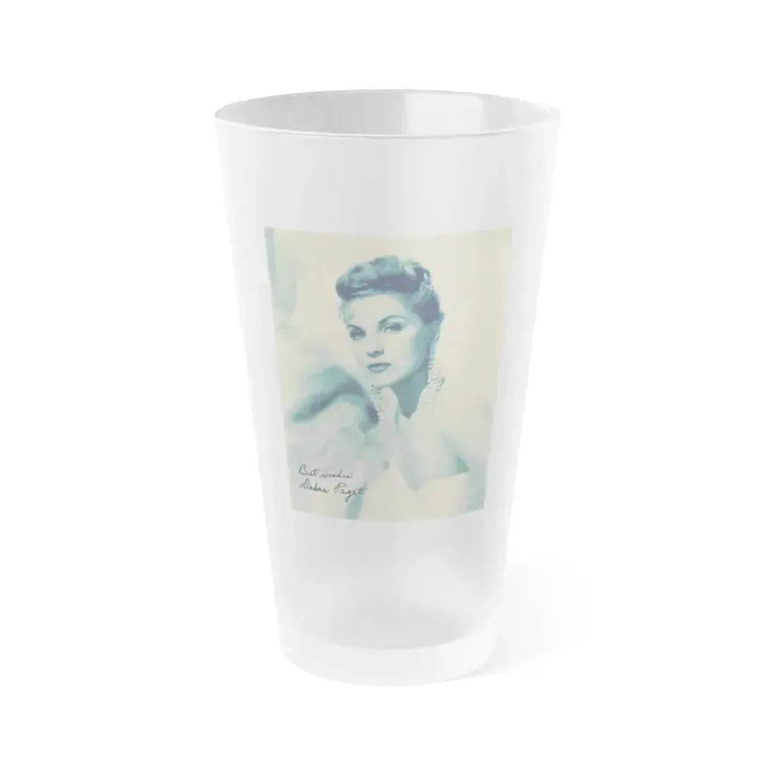 Debra Paget #605 (Vintage Female Icon) Frosted Pint Glass 16oz 16oz Frosted - Go Mug Yourself