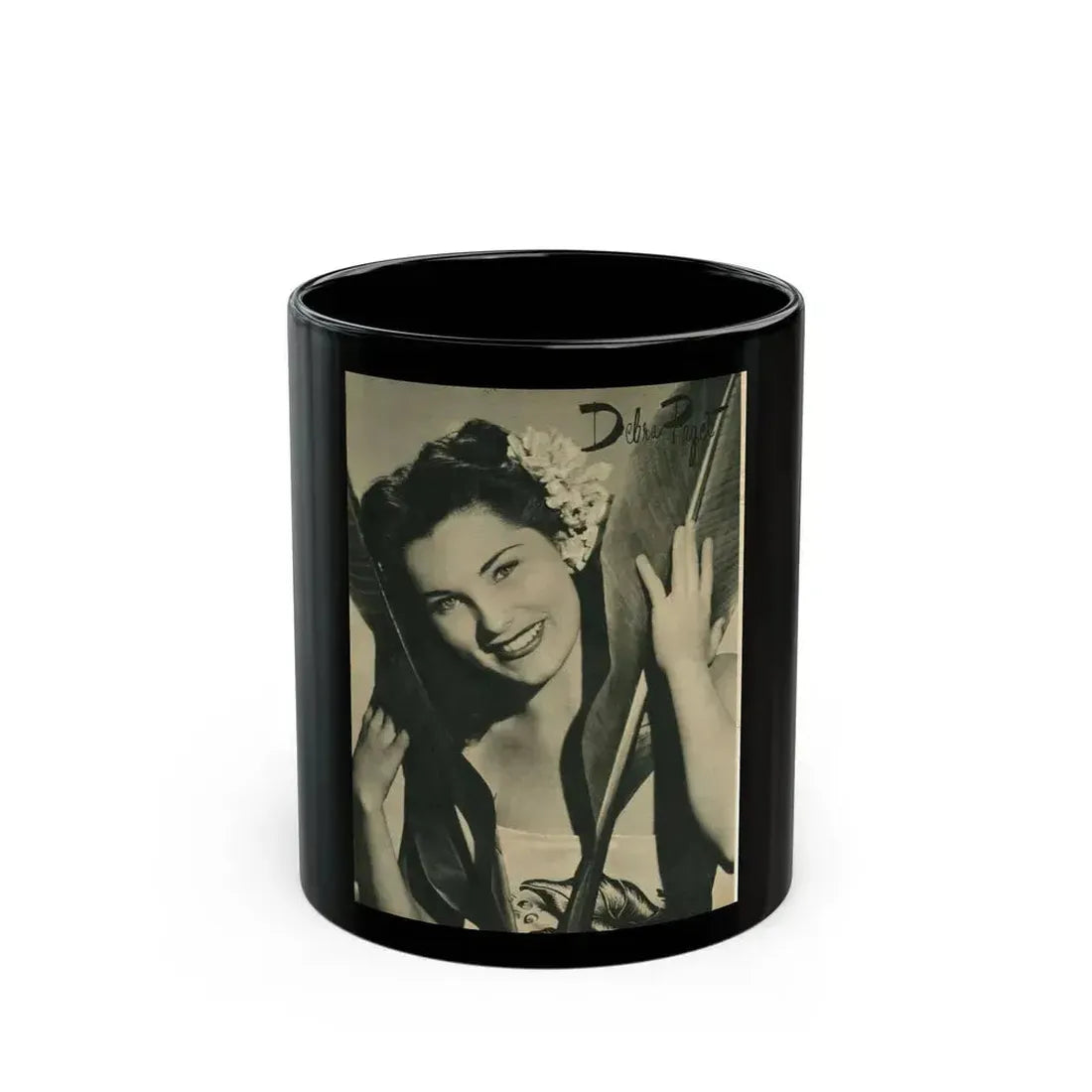 Debra Paget #607 (Vintage Female Icon) Black Coffee Mug 11oz - Go Mug Yourself