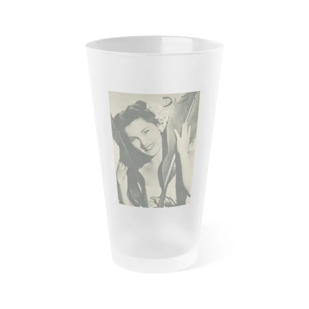 Debra Paget #607 (Vintage Female Icon) Frosted Pint Glass 16oz-16oz-Frosted-Go Mug Yourself