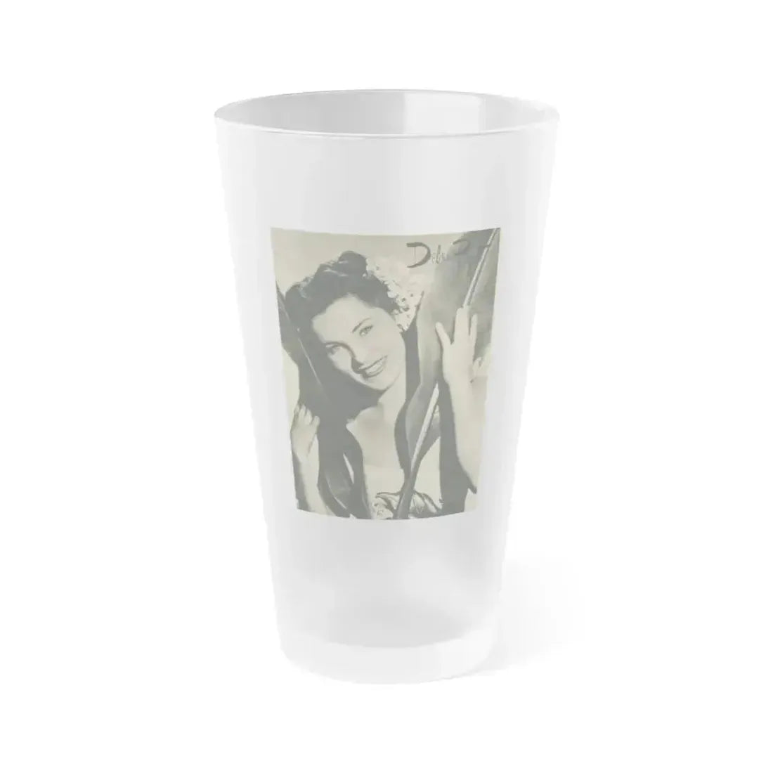 Debra Paget #607 (Vintage Female Icon) Frosted Pint Glass 16oz 16oz Frosted - Go Mug Yourself