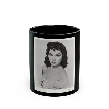 Debra Paget #609 - 8x10 B&W Upper Body Glamour Promo Photo for ''The Gambler From Natchez'' '54 (Vintage Female Icon) Black Coffee Mug 11oz - Go Mug Yourself