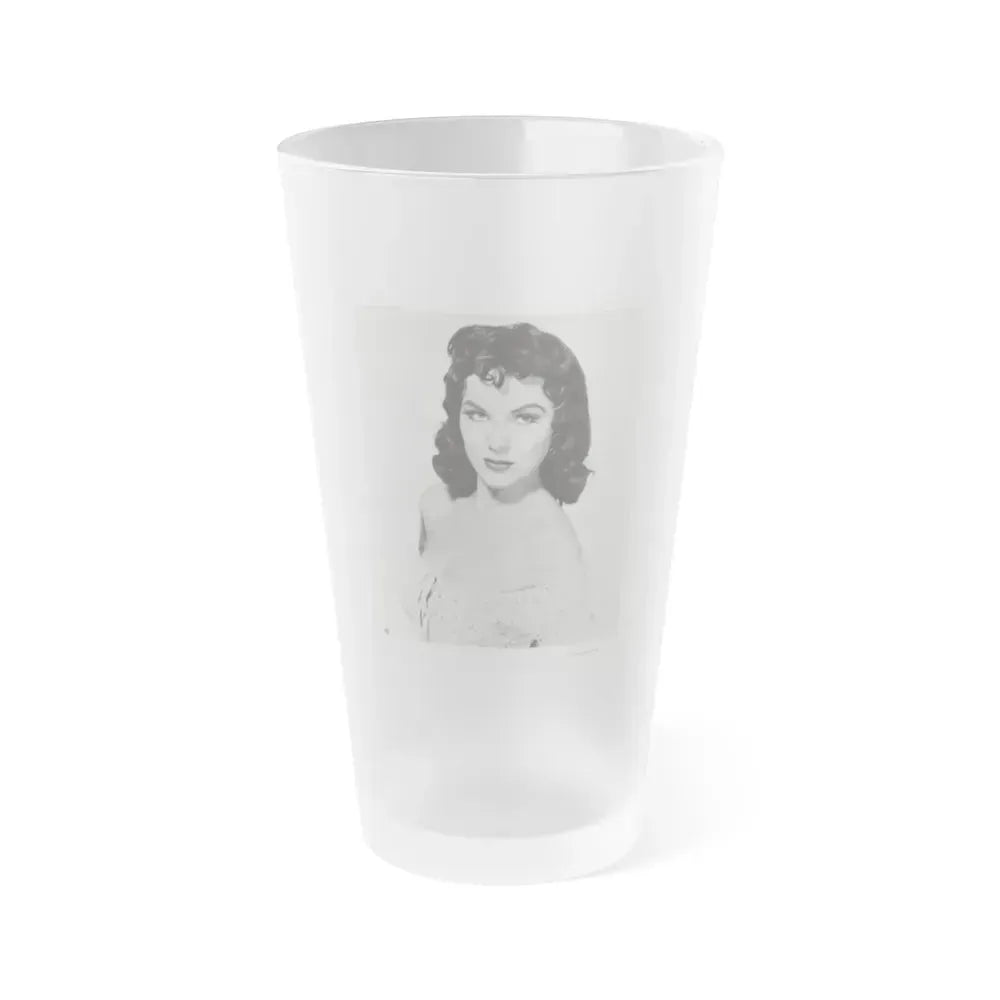 Debra Paget #609 - 8x10 B&W Upper Body Glamour Promo Photo for ''The Gambler From Natchez'' '54 (Vintage Female Icon) Frosted Pint Glass 16oz 16oz Frosted - Go Mug Yourself