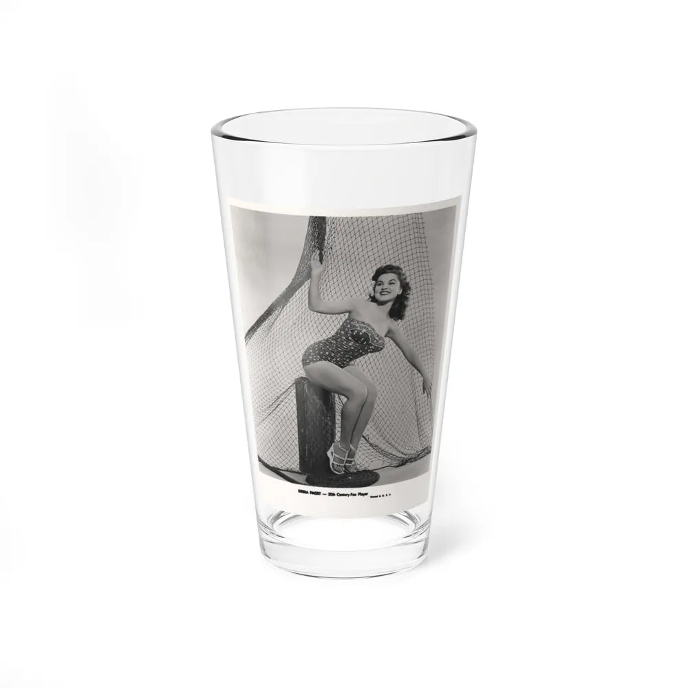 Debra Paget #612 - 8x10 B&W Full Body Pin-Up Promo Photo circa 50's (Vintage Female Icon) Pint Glass 16oz-16oz-Go Mug Yourself