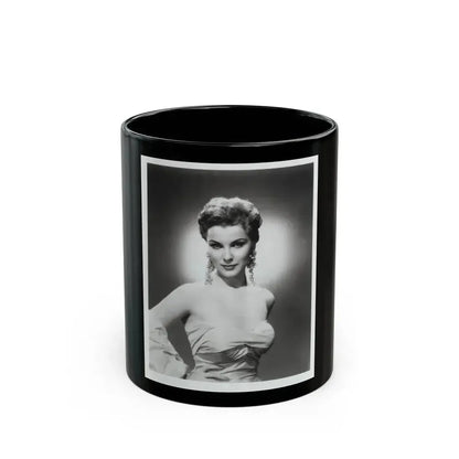 Debra Paget #614 - 8x10 B&W Upper Body Glamour Promo Photo circa 50's (Vintage Female Icon) Black Coffee Mug 11oz - Go Mug Yourself