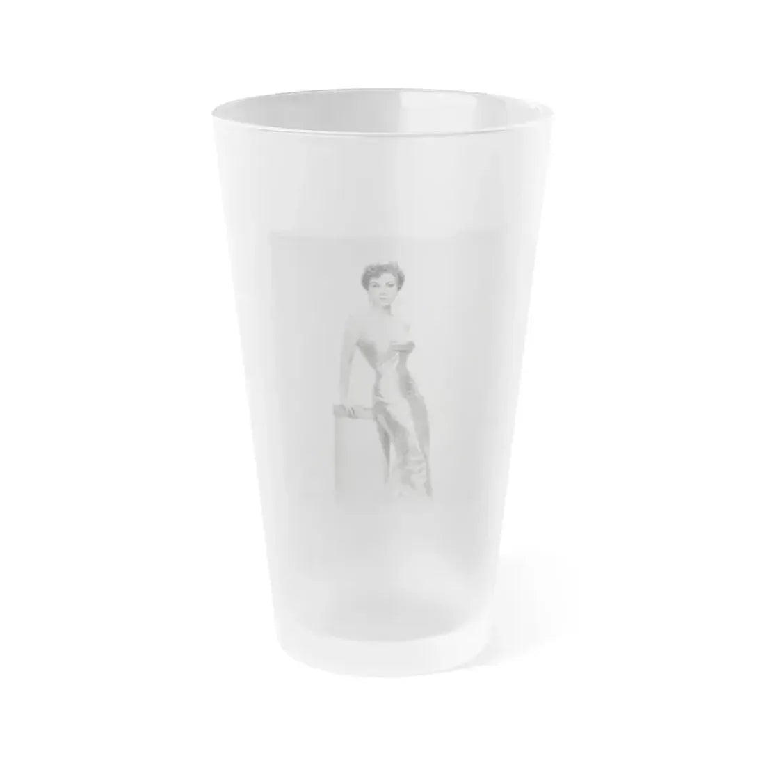 Debra Paget #615 - 8x10 B&W Full Body Mostly Glamour Promo Photo circa 50's (Vintage Female Icon) Frosted Pint Glass 16oz 16oz Frosted - Go Mug Yourself