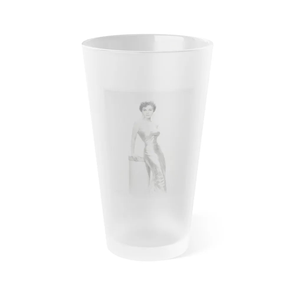 Debra Paget #615 - 8x10 B&W Full Body Mostly Glamour Promo Photo circa 50's (Vintage Female Icon) Frosted Pint Glass 16oz-16oz-Frosted-Go Mug Yourself