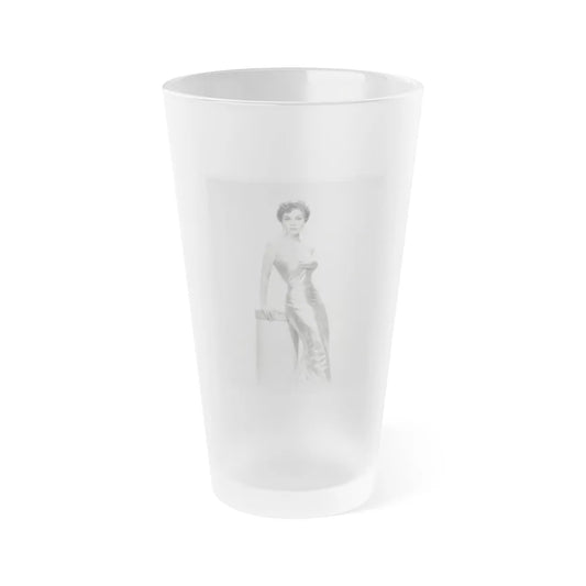 Debra Paget #615 - 8x10 B&W Full Body Mostly Glamour Promo Photo circa 50's (Vintage Female Icon) Frosted Pint Glass 16oz-16oz-Frosted-Go Mug Yourself