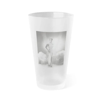 Debra Paget #616 - 8x10 B&W Full Body Glamour Promo Photo circa 50's (Vintage Female Icon) Frosted Pint Glass 16oz 16oz Frosted - Go Mug Yourself