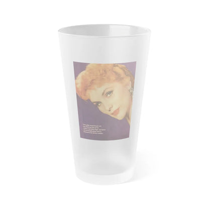 Debra Paget #618 (Vintage Female Icon) Frosted Pint Glass 16oz-16oz-Frosted-Go Mug Yourself