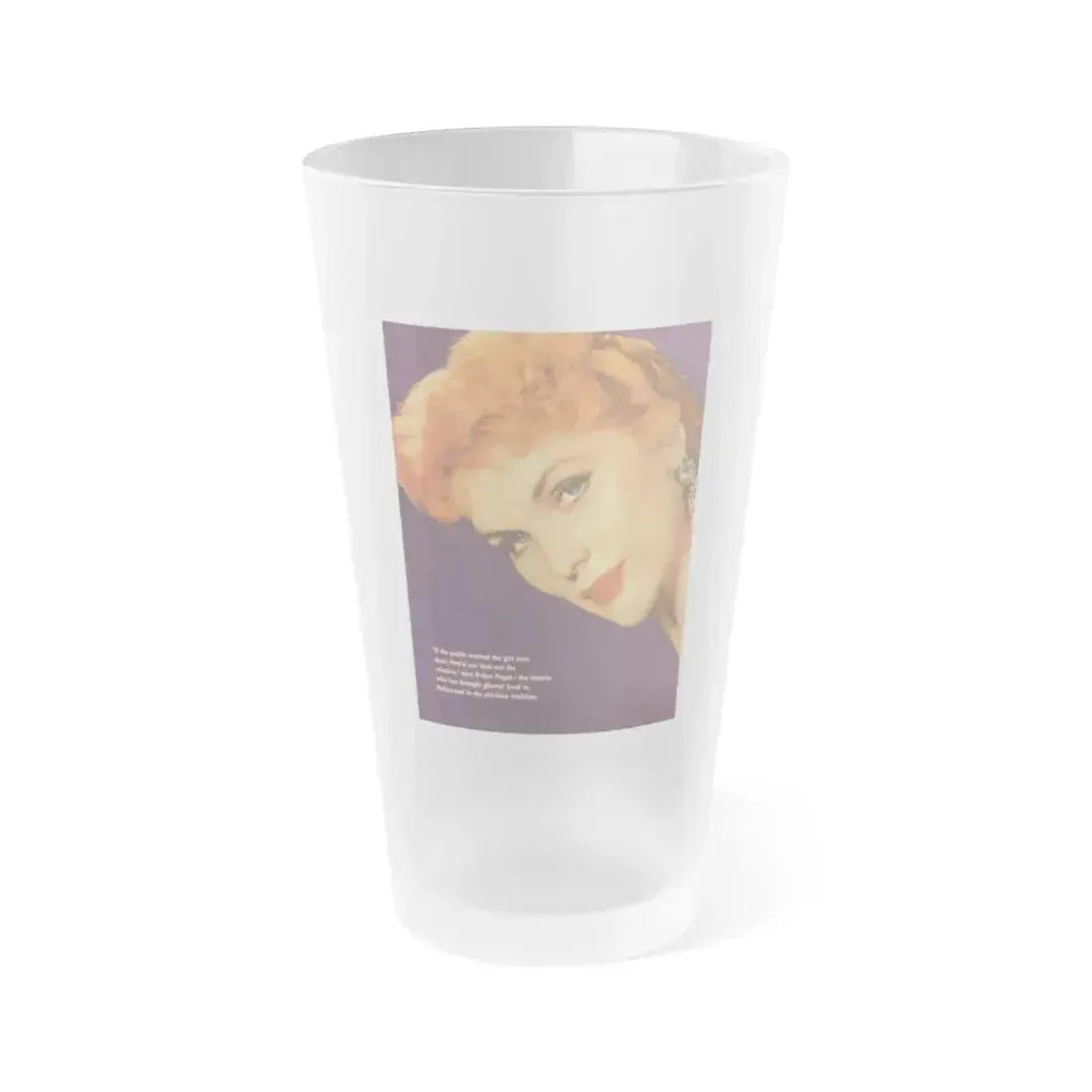 Debra Paget #618 (Vintage Female Icon) Frosted Pint Glass 16oz 16oz Frosted - Go Mug Yourself