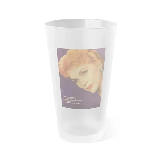 Debra Paget #618 (Vintage Female Icon) Frosted Pint Glass 16oz 16oz Frosted - Go Mug Yourself