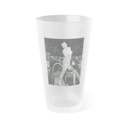 Debra Paget #625 - B&W 8x10 Full Body 2-Piece Swimsuit Leggy Barefoot Cheesecake Photo (Vintage Female Icon) Frosted Pint Glass 16oz 16oz Frosted - Go Mug Yourself