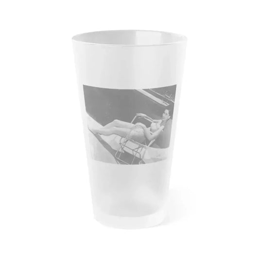 Debra Paget #626 (Vintage Female Icon) Frosted Pint Glass 16oz 16oz Frosted - Go Mug Yourself