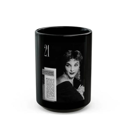 Debra Paget #628 (Vintage Female Icon) Black Coffee Mug 15oz - Go Mug Yourself