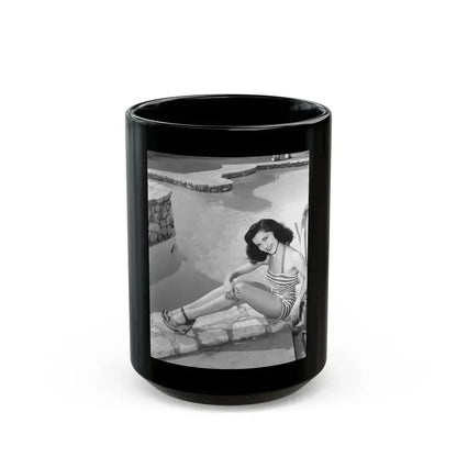 Debra Paget #629 (Vintage Female Icon) Black Coffee Mug 15oz - Go Mug Yourself
