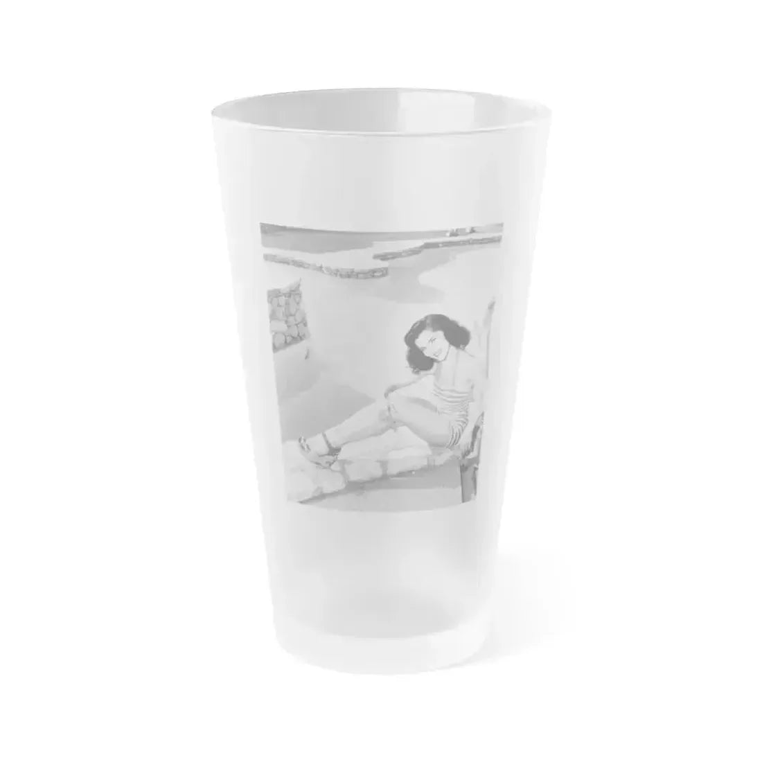 Debra Paget #629 (Vintage Female Icon) Frosted Pint Glass 16oz 16oz Frosted - Go Mug Yourself
