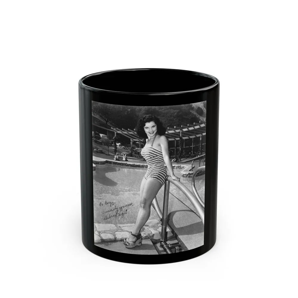 Debra Paget #63 (Vintage Female Icon) Black Coffee Mug-11oz-Go Mug Yourself