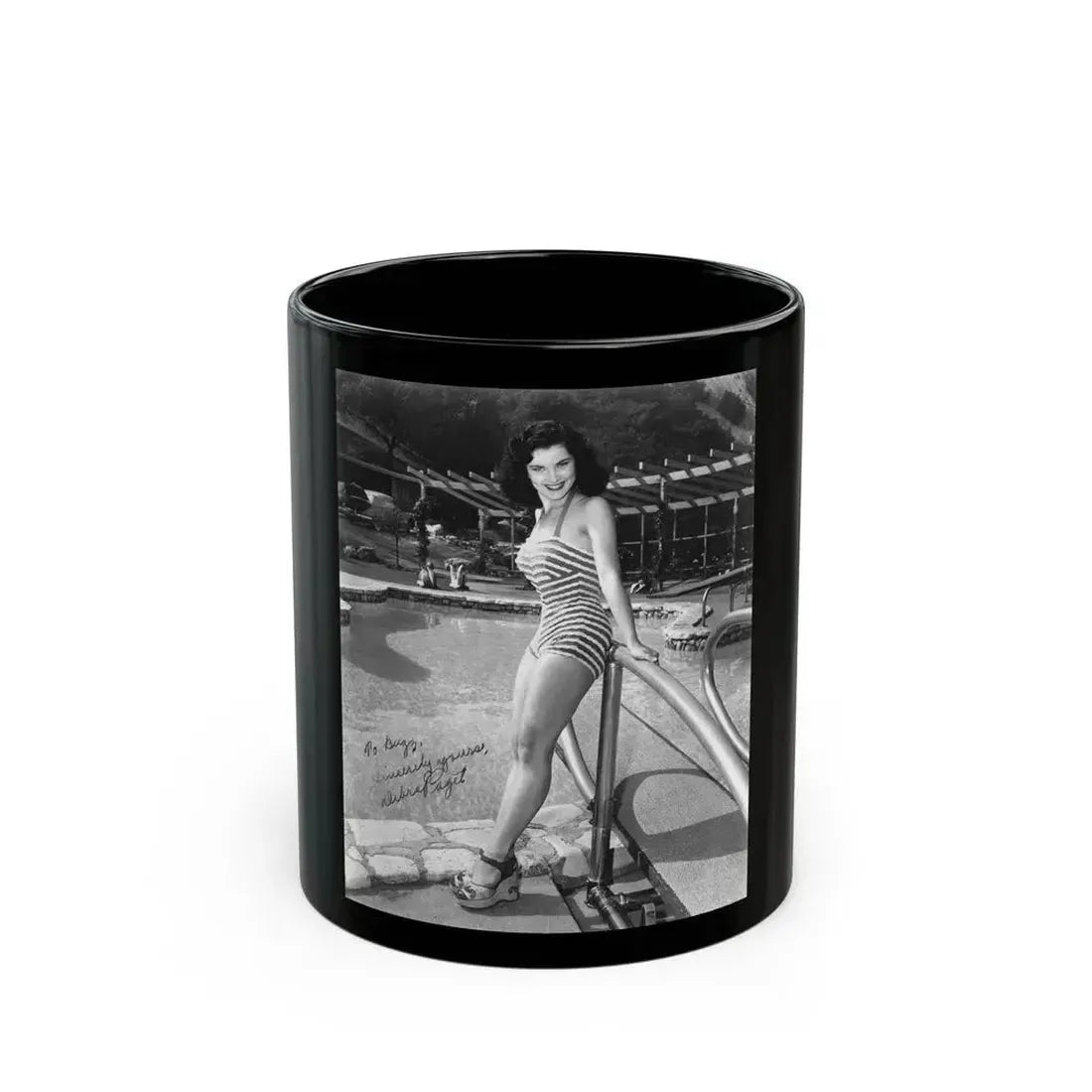Debra Paget #63 (Vintage Female Icon) Black Coffee Mug 11oz - Go Mug Yourself