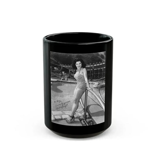Debra Paget #63 (Vintage Female Icon) Black Coffee Mug 15oz - Go Mug Yourself