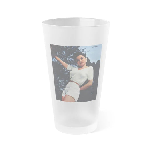 Debra Paget #631 (Vintage Female Icon) Frosted Pint Glass 16oz-16oz-Frosted-Go Mug Yourself