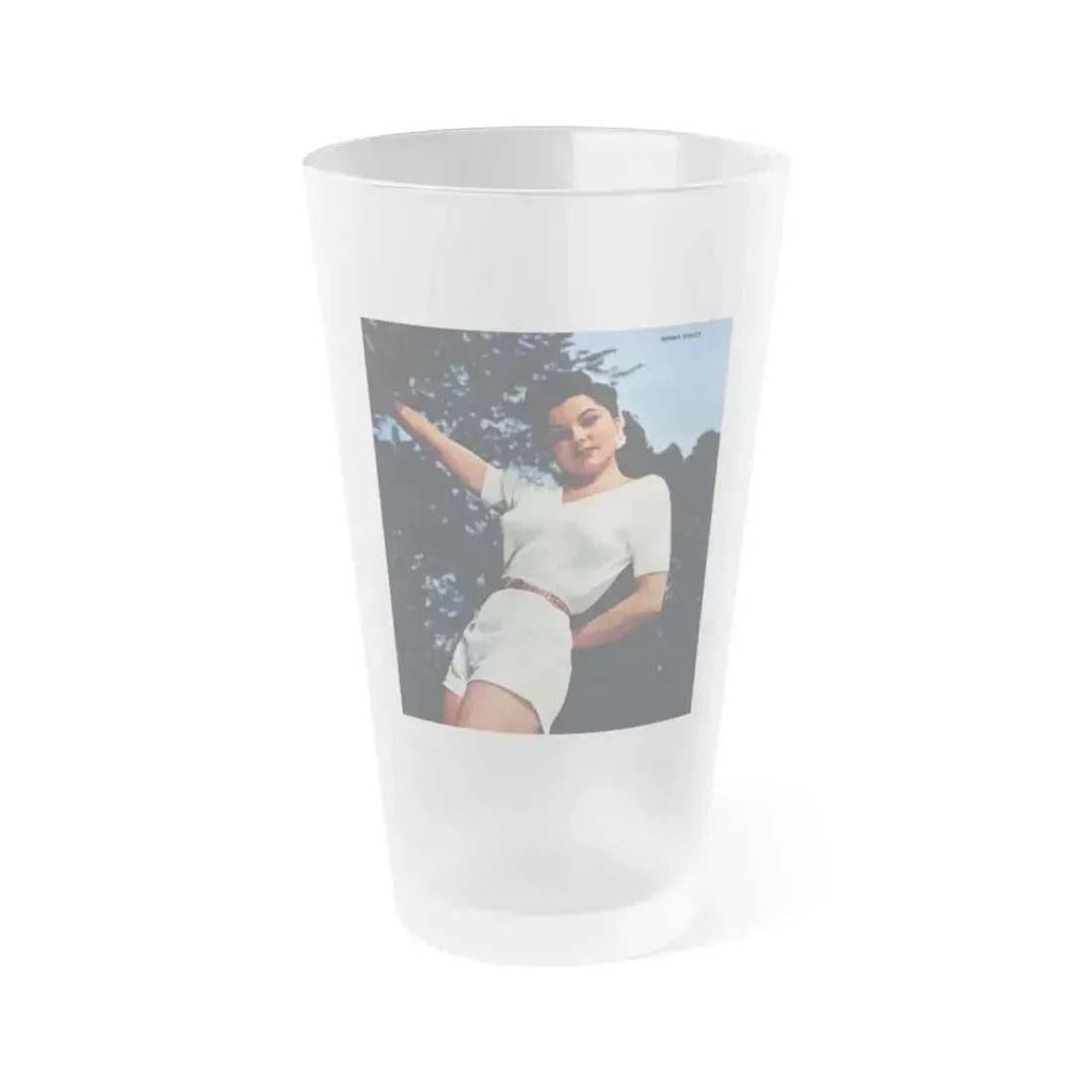 Debra Paget #631 (Vintage Female Icon) Frosted Pint Glass 16oz 16oz Frosted - Go Mug Yourself