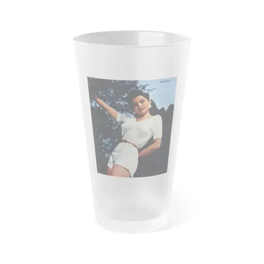 Debra Paget #631 (Vintage Female Icon) Frosted Pint Glass 16oz 16oz Frosted - Go Mug Yourself