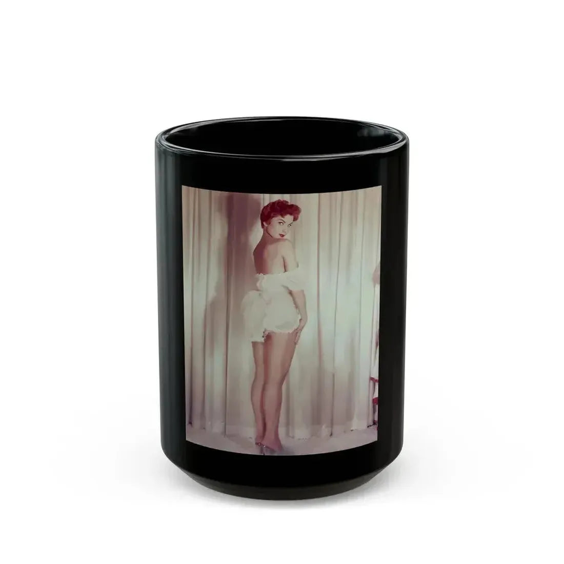 Debra Paget #64 3 (Vintage Female Icon) Black Coffee Mug 15oz - Go Mug Yourself