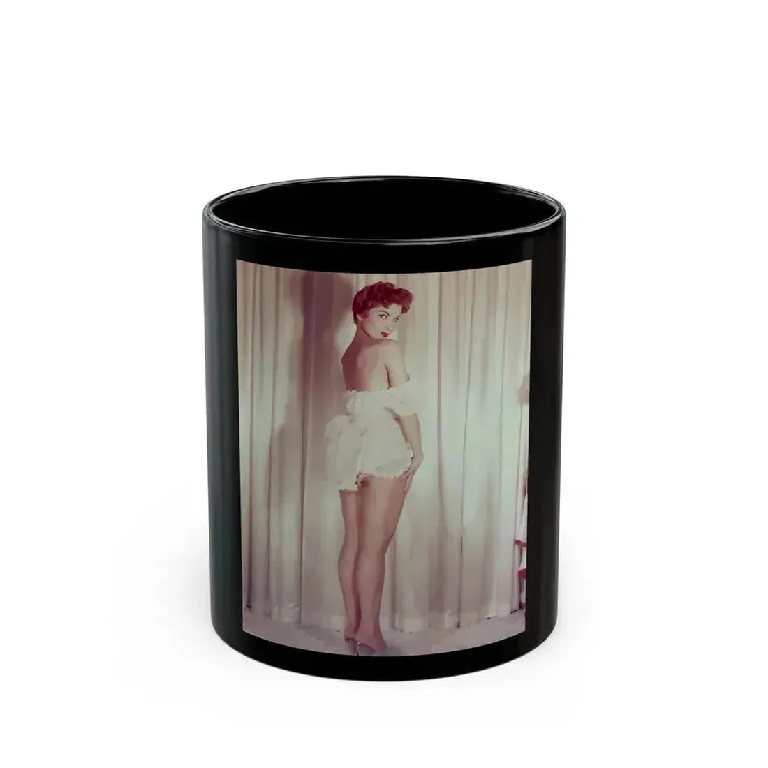 Debra Paget #64 3 (Vintage Female Icon) Black Coffee Mug - Go Mug Yourself