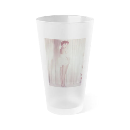 Debra Paget #64 3 (Vintage Female Icon) Frosted Pint Glass 16oz-16oz-Frosted-Go Mug Yourself