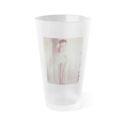 Debra Paget #64 3 (Vintage Female Icon) Frosted Pint Glass 16oz 16oz Frosted - Go Mug Yourself