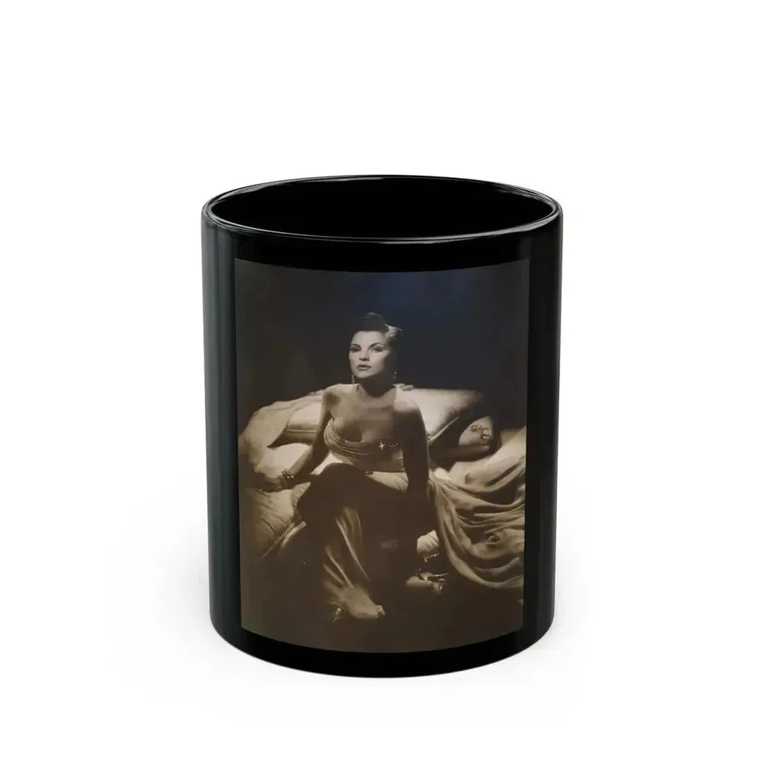 Debra Paget #644 (Vintage Female Icon) Black Coffee Mug 11oz - Go Mug Yourself
