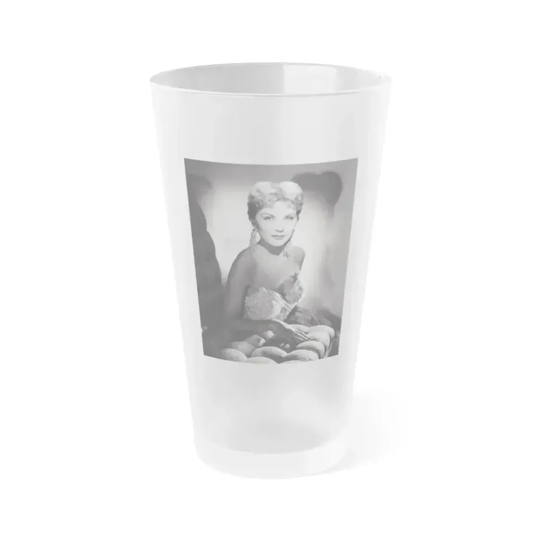Debra Paget #645 (Vintage Female Icon) Frosted Pint Glass 16oz 16oz Frosted - Go Mug Yourself