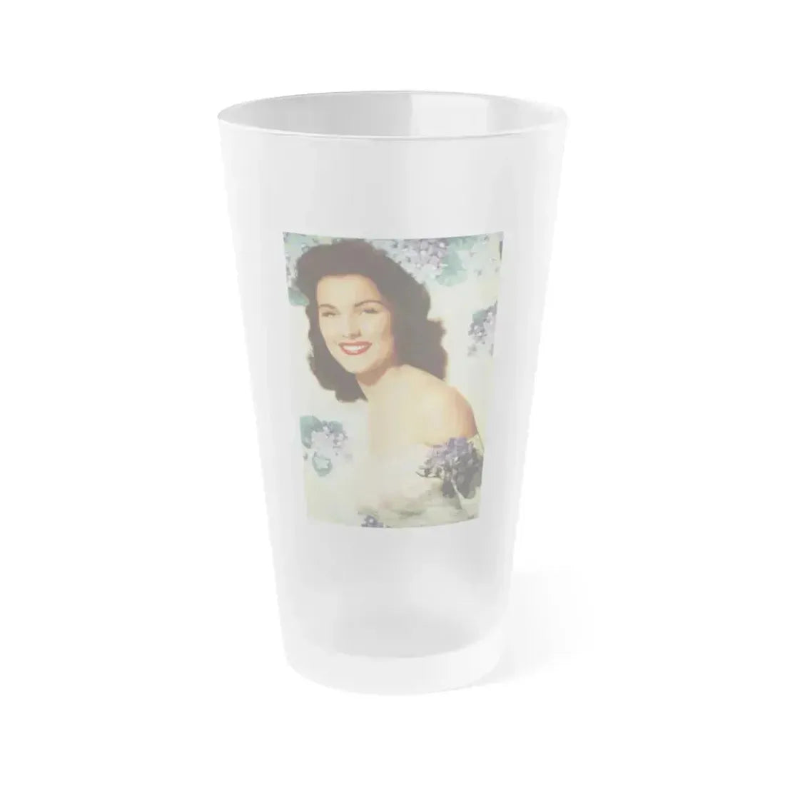 Debra Paget #646 (Vintage Female Icon) Frosted Pint Glass 16oz 16oz Frosted - Go Mug Yourself