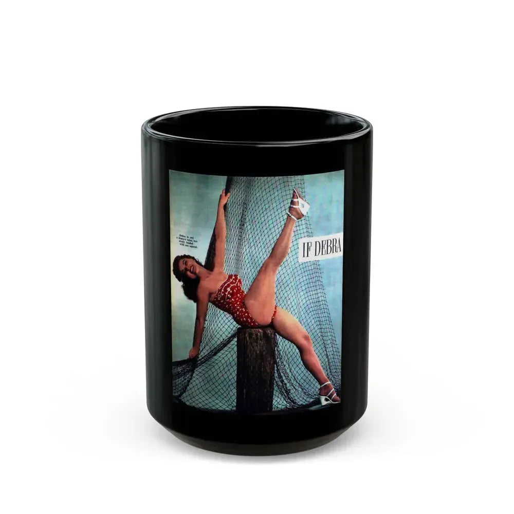 Debra Paget #647 (Vintage Female Icon) Black Coffee Mug 15oz - Go Mug Yourself