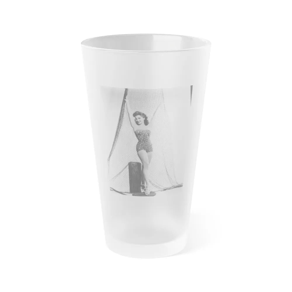 Debra Paget #648 (Vintage Female Icon) Frosted Pint Glass 16oz-16oz-Frosted-Go Mug Yourself