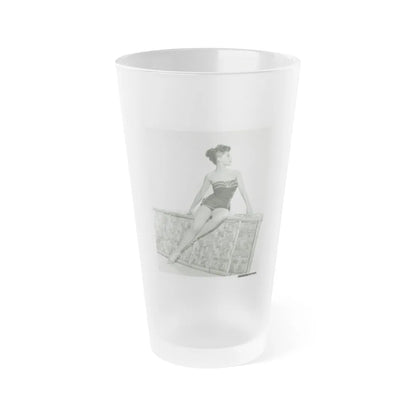 Debra Paget #650 1 (Vintage Female Icon) Frosted Pint Glass 16oz-16oz-Frosted-Go Mug Yourself