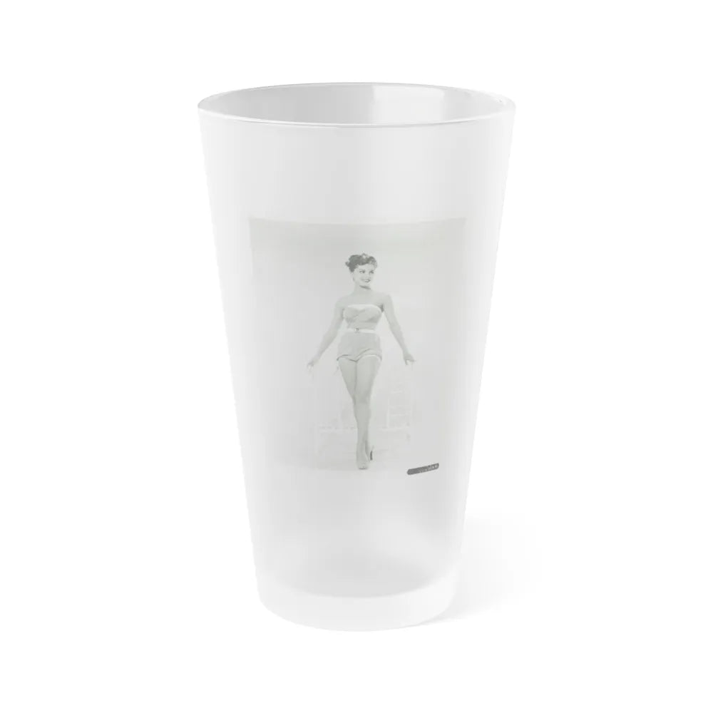 Debra Paget #651 (Vintage Female Icon) Frosted Pint Glass 16oz-16oz-Frosted-Go Mug Yourself